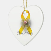 Heart Angel Childhood Cancer Awareness Ornament (Links)