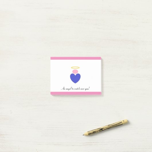 Heart Angel Post-it® Notes (Op bureau)