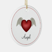 Heart Angel Wings Keramisch Ornament (Rechts)