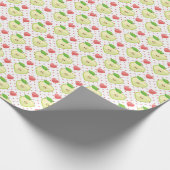 Heart appels met roze pokadots en harten cadeaupapier (Hoek)