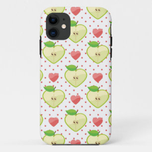 Heart appels met roze pokadots en harten Case-Mate iPhone case