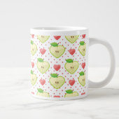 Heart appels met roze pokadots en harten grote koffiekop (Rechts)