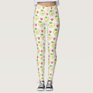 Heart appels met roze pokadots en harten leggings