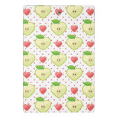 Heart appels met roze pokadots en harten mini klembord (Achterkant)