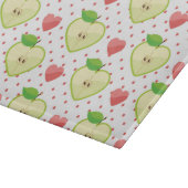 Heart appels met roze pokadots en harten snijplank (Hoek)