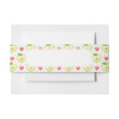 Heart appels met roze pokadots en harten uitnodigingen wikkel (Voorkant Voorbeeld)