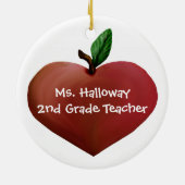 Heart Apple Teacher ornament (Achterkant)