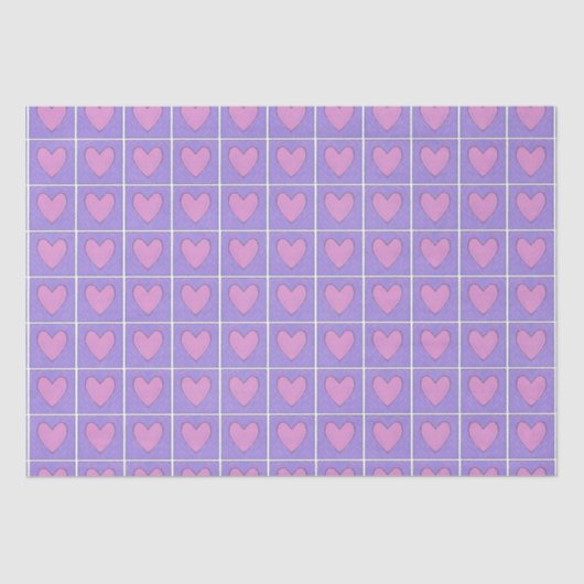 Heart Applique Quilt Woodblock Tissuepapier (Voorkant)