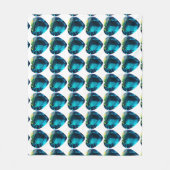 Heart Aquamarine, blauw Fleece Deken (Voorkant)