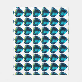 Heart Aquamarine, blauw Fleece Deken