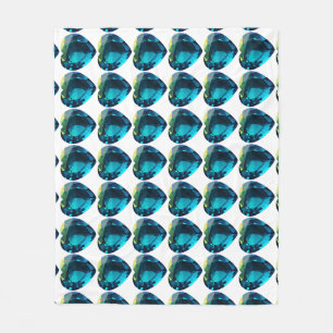 Heart Aquamarine, blauw Fleece Deken