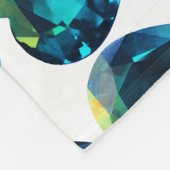 Heart Aquamarine, blauw Fleece Deken (Hoek)