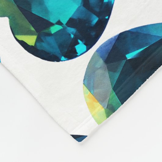 Heart Aquamarine, blauw Fleece Deken (Hoek)