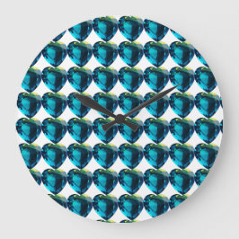 Heart Aquamarine, blauw Grote Klok