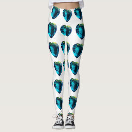 Heart Aquamarine, blauw Leggings