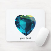 Heart Aquamarine, blauw Muismat (Met muis)