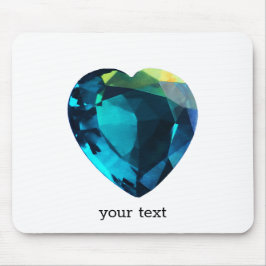 Heart Aquamarine, blauw Muismat