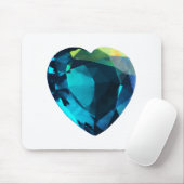 Heart Aquamarine, blauw Muismat (Met muis)