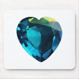 Heart Aquamarine, blauw Muismat