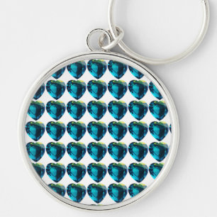 Heart Aquamarine, blauw Sleutelhanger