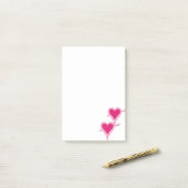 Heart & Arrow-Raspberry Post-it® Notes (Op bureau)