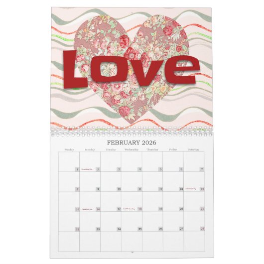 Heart Art Fun Hearts Kalender (Feb 2026)