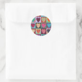 Heart Art Tiles Ronde Sticker (Tas)