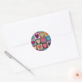Heart Art Tiles Ronde Sticker (Envelop)