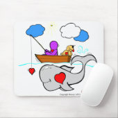 Heart Art Whale Muismat (Met muis)