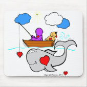 Heart Art Whale Muismat (Voorkant)