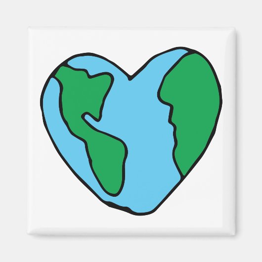 Heart Art World Ecofriendly Icon Happy Earth Clipa Magneet (Voorkant)