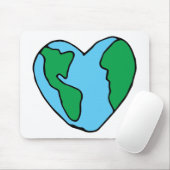 Heart Art World Ecofriendly Icon Happy Earth Clipa Muismat (Met muis)