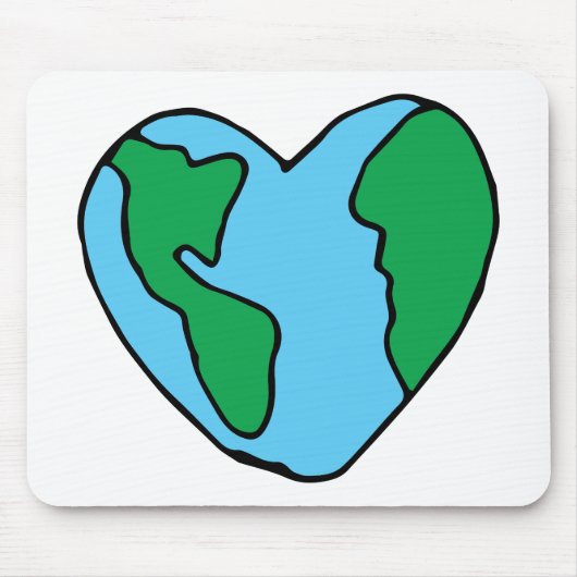 Heart Art World Ecofriendly Icon Happy Earth Clipa Muismat (Voorkant)