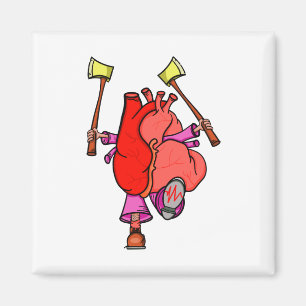 Heart Attack Funny Cartoon Magneet