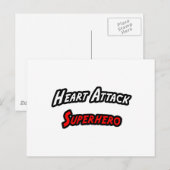 Heart Attack Superheld Briefkaart (Voorkant / Achterkant)