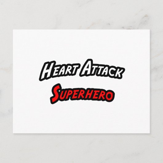 Heart Attack Superheld Briefkaart (Voorkant)