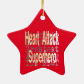 Heart Attack Superheld Extraordinaire Keramisch Ornament (Achterkant)