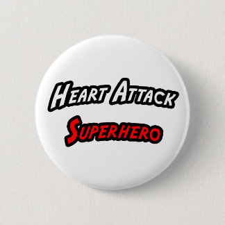 Heart Attack Superheld Ronde Button 5,7 Cm