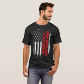 Heart Attack Survivor American Flag Re T-shirt (Voorkant volledig)