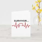 Heart Attack Survivor Gifts Survivor Hearts Diseas Kaart (Gele Bloem)