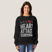 Heart Attack Survivor Heart Disease Awareness Hear Trui (Voorkant volledig)