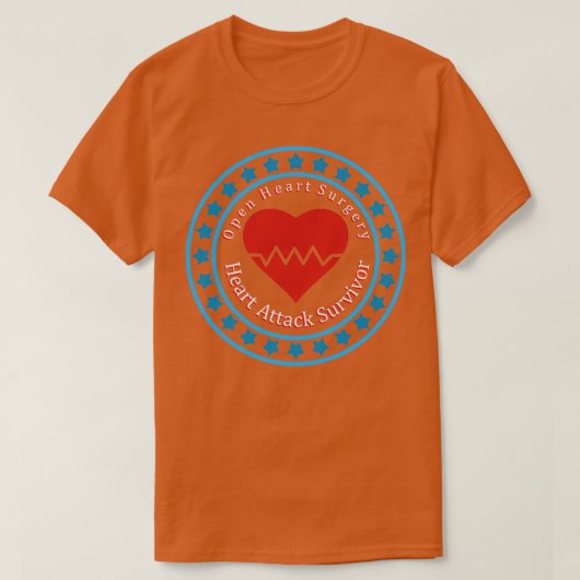 Heart Attack Survivor Open Heart Surgery T-shirt (Design voorkant)