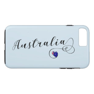 Heart Australia Cell Phone Case, Australian iPhone 8/7 Plus Hoesje