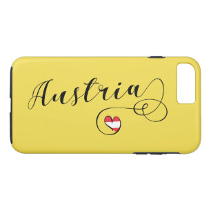 Heart Austria Cell Phone Case, Oostenrijkse vlag Case-Mate iPhone Case