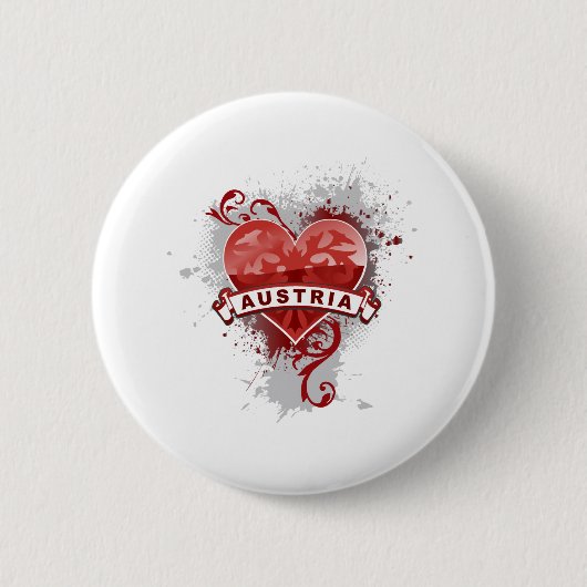 Heart Austria Ronde Button 5,7 Cm (Voorkant)