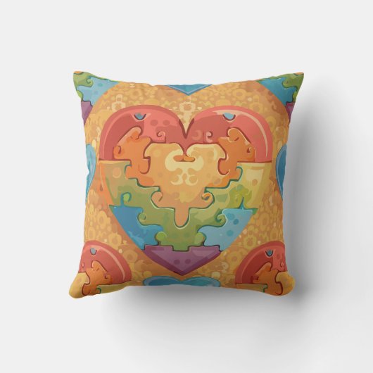 Heart autism kussen (Achterkant)