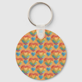 Heart autism sleutelhanger