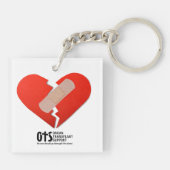 Heart Awareness, Surgery, Survivor Recovery Gift Sleutelhanger (Achterkant)