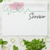 Heart Awareness, Surgery, Survivor Recovery Gifts Theedoek (Gevouwen)