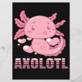 Heart Axolotl | Cute cartoon Axolotl Menu (Voorkant)